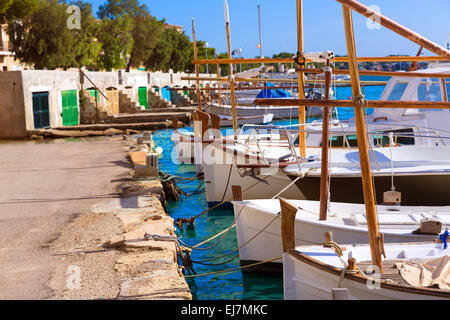 Mallorca Porto Colom Felanitx Hafen in Mallorca Balearen Insel von Spanien Stockfoto