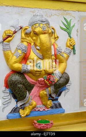 schöne Hindu-Gott Ganesha an der Wand Stockfoto