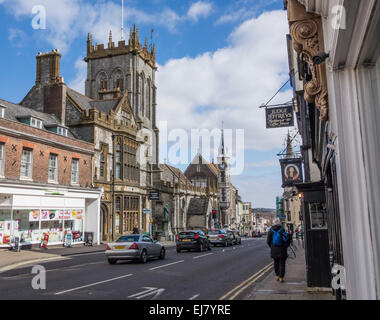 High Street, Dorchester, Dorset, England, Großbritannien Stockfoto