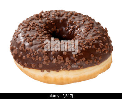 Schokolade glasiert Donut(+clipping path) Stockfoto