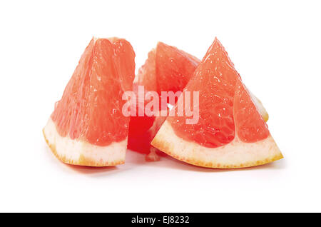 Hellen Grapefruit isoliert auf weißem Hintergrund Stockfoto