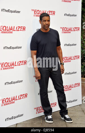 Fototermin für "The Equalizer" statt im Hotel De Russie Featuring: Denzel Washington wo: Roma, Italien bei: 17 Sep 2014 Stockfoto
