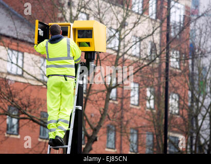 Digitale Blitzer installiert wird Stockfoto