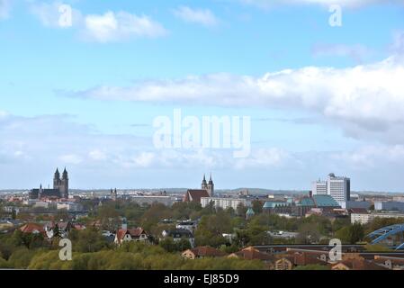 Stadtansicht von Magdeburg Stockfoto