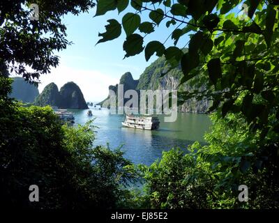 Blick auf den berühmten Halong-Bucht Stockfoto