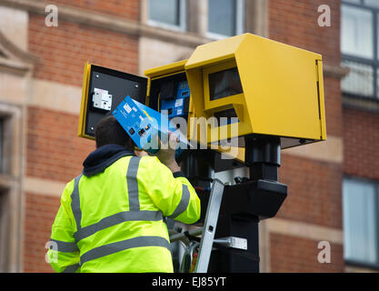 Digitale Blitzer installiert wird Stockfoto