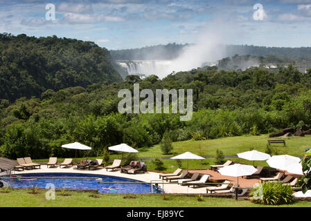 Argentinien, Iguazu, fällt vom Sheraton Resort Hotel im Nationalpark Stockfoto