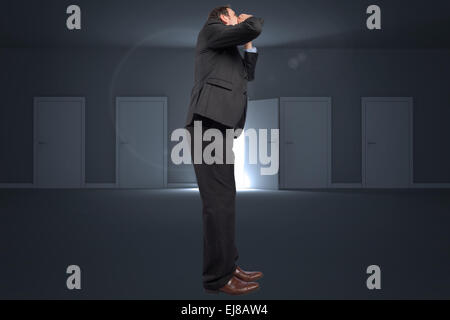 Zusammengesetztes Bild von Geschrei Geschäftsmann Stockfoto