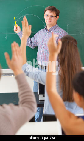 Lehrer an der Universität Stockfoto
