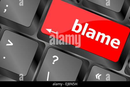 Schuld-Taste am Computer pc-Tastatur Stockfoto