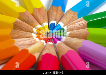 Buntstift in Kreis Stockfoto