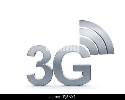3D renderin von 3G Mobile high-Speed Daten Verbindung Konzept logo Stockfoto