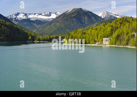 See-Sylvensteinspeicher Fluss Isar in Bavaia Stockfoto