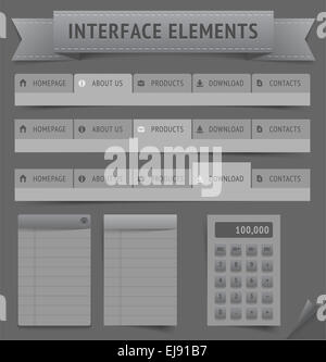 Elemente der Benutzeroberfläche Stockfoto