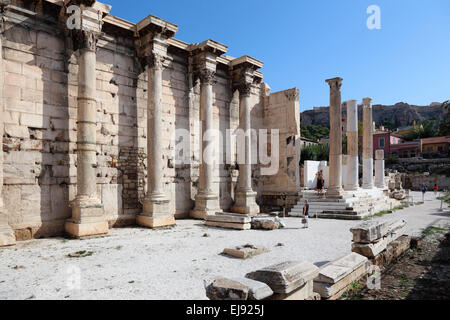 Griechenland-Athen-Bibliothek des Hadrian Hadrians Bibliothek Stockfoto