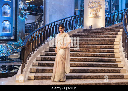 Mumbai, Maharashtra, Indien. 22. März 2015. 22. März 2015: Mumbai - Indien. Bollywood Schauspielerin Jacqueline Fernandez bei der Lakme Fashion Week 2015. © Subhash Sharma/ZUMA Wire/ZUMAPRESS.com/Alamy Live-Nachrichten Stockfoto