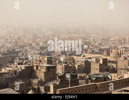 Slum Dächer in Kairo zeigt Müll Stockfoto