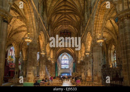 Innenraum der St. Giles Kathedrale in Edinburgh, Schottland, UK Stockfoto