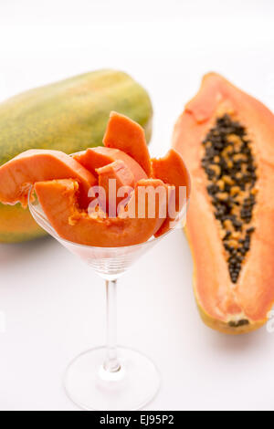 Ein saftiges saftige Snack - die Papaya-Frucht Stockfoto