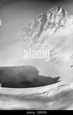 Skifahrer auf Tour, Stuor Reaiddavaggi, Lappland Stockfoto