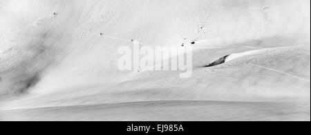 Skifahrer auf Tour, Stuor Reaiddavaggi, Lappland Stockfoto