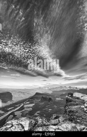 Morgen-Stimmung, Rapadalen, Sarek NP, Lappland Stockfoto