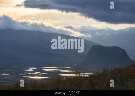 Abendstimmung, Rapadalen, Sarek NP, Lappland Stockfoto