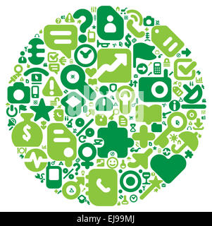 Grüne Konzept der Menschenwelt Stockfoto