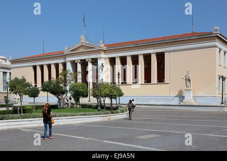 Griechenland Athen Panepistimiou Straße Universität von Athen Stockfoto