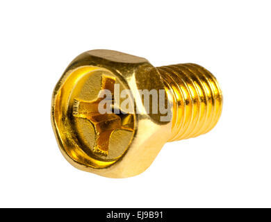 Gold-Schraube Stockfoto