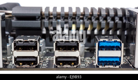 Anschluss von Computer-motherboard Stockfoto