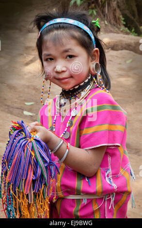 Junge hill Tribe Mädchen, Nord-Thailand - Myanmar-Grenzen Stockfoto