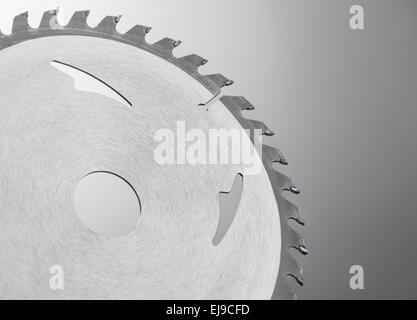 Nahaufnahme von einem Kreissägeblatt Stockfoto