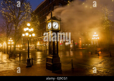 Die Steam Clock, Gastown, Vancouver, Britisch-Kolumbien, Kanada Stockfoto