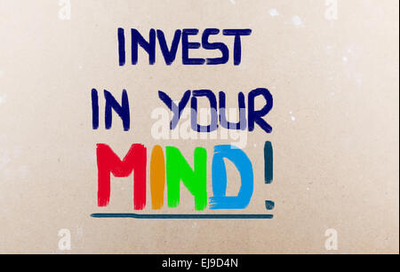 Investieren Sie In Ihre Geist-konzent Stockfoto