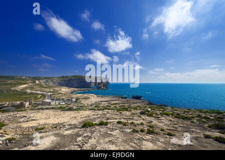 Küste in der Nähe von Azure Window Gozo Insel Stockfoto