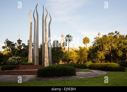 Sticks von Feuer an University of Tampa Stockfoto