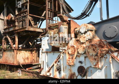 Detail eines Baggers in Ferropolis Stockfoto