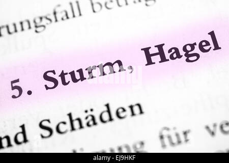 & Hagel Sturm Stockfoto