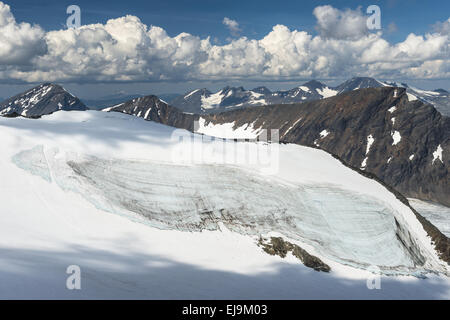 Blick vom Sarek NP zum Mt. Akka, Lappland, Schweden Stockfoto