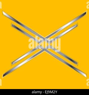 Abstrakte Pfeile-metallic-design Stockfoto