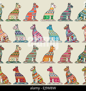 Nahtlose Katzen Muster Stockfoto
