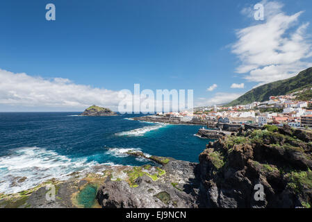 Blick auf Garachico Teneriffa Insel Stockfoto