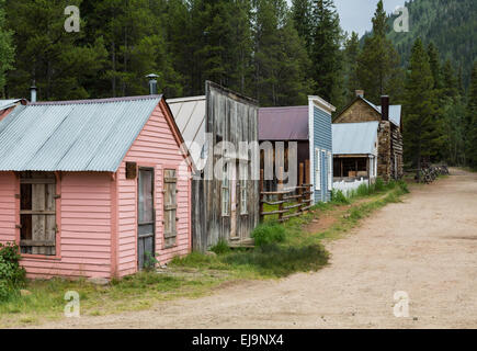 Hauptstraße in Ghost Town von St. Elmo Stockfoto