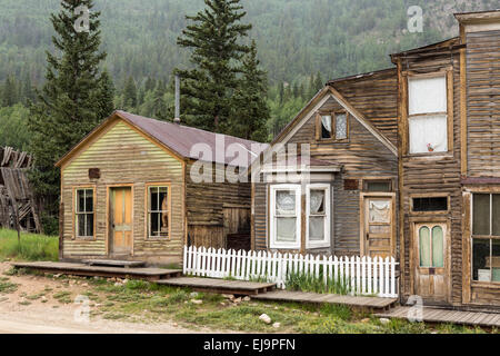 Hauptstraße in Ghost Town von St. Elmo Stockfoto