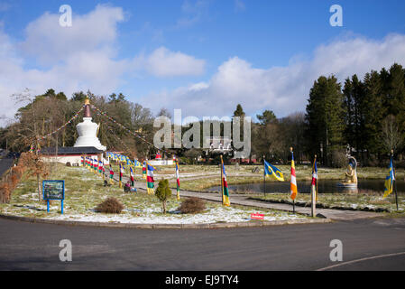 Kagyu Samye Ling Kloster. Eskdalemuir, Langholm, Dumfries, Scotland Stockfoto