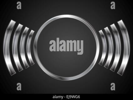 Abstrakt Metall Kreis Logo-design Stockfoto