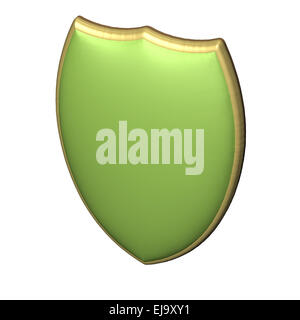Klassische Shield isoliert auf dem weißen Stockfoto