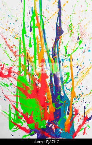 Farbe Spritzen Stockfoto