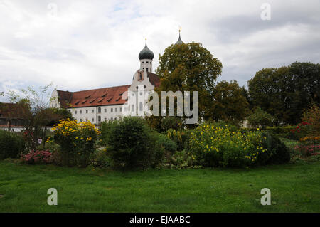 Meditation-Garten in Benediktbeuern Stockfoto